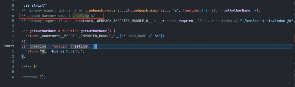 webpack with usedExports set to true