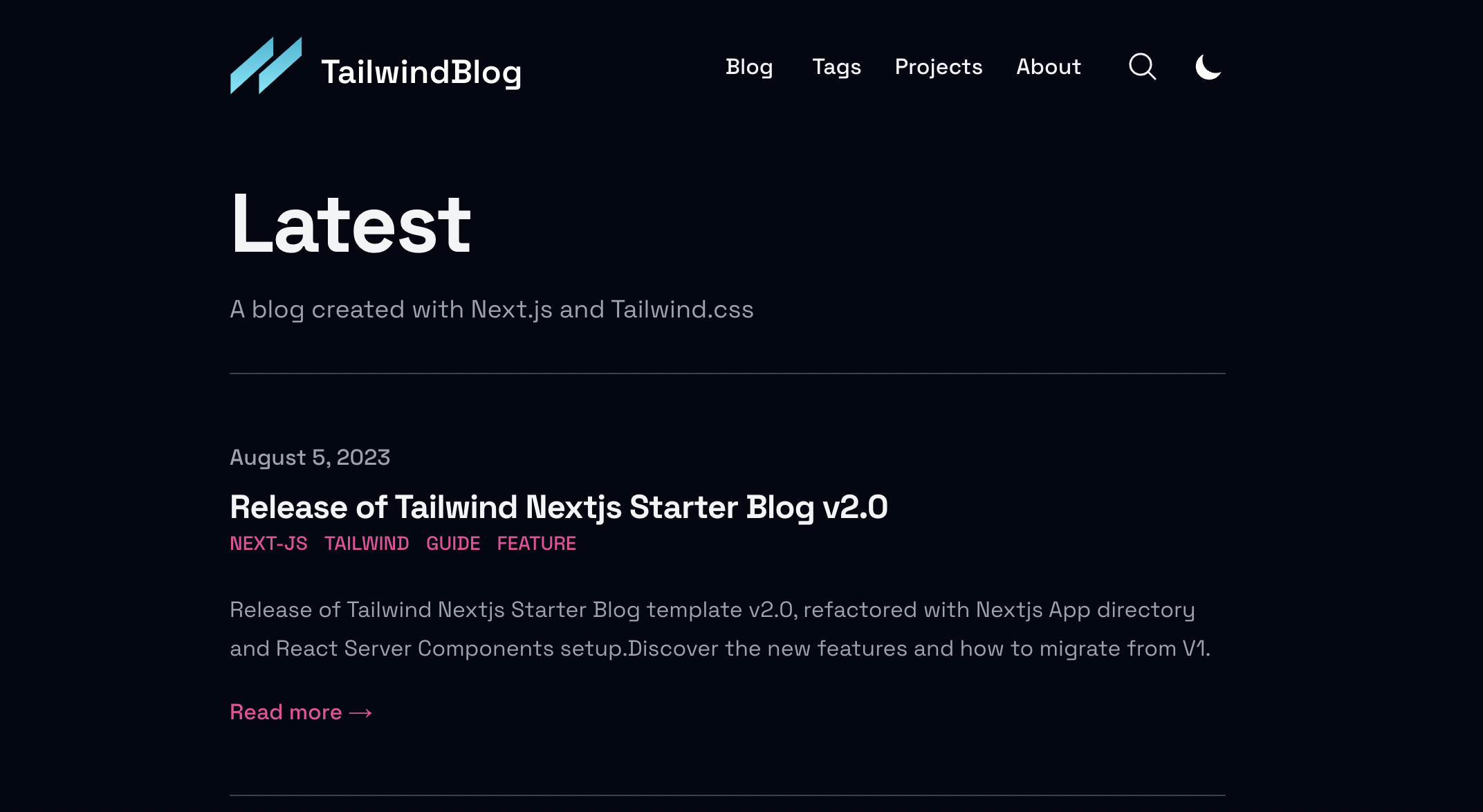 Next.js Tailwind Blog